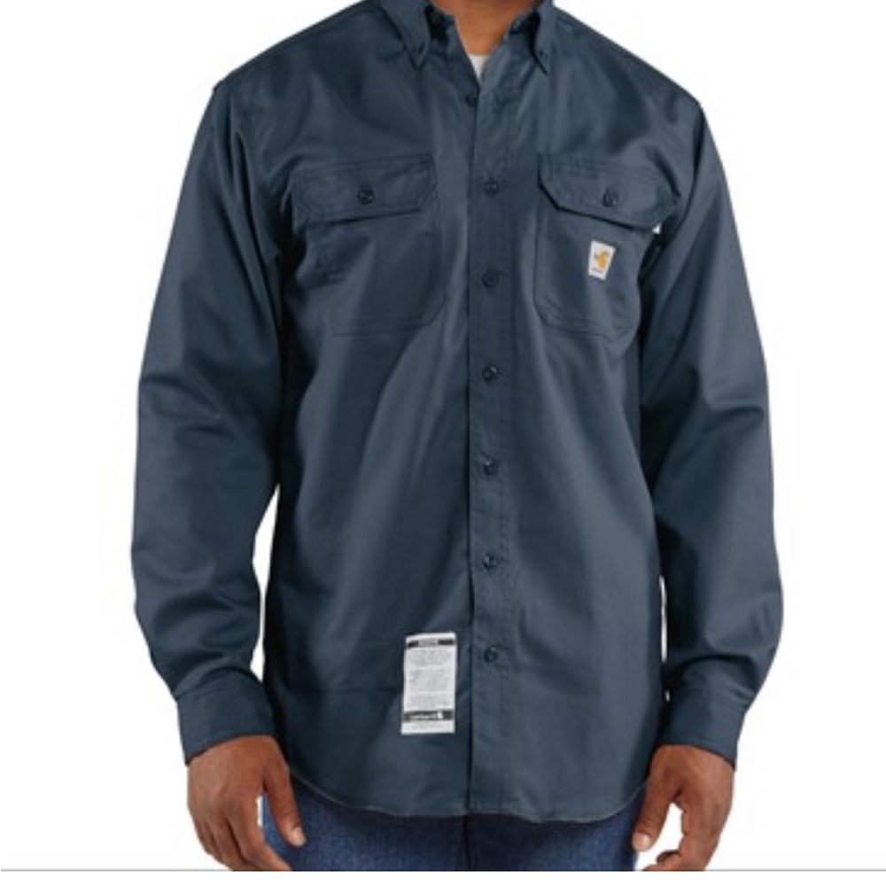 Men’s Carhartt FR Longs leave button up  work shirt